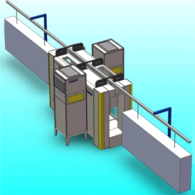 Cabine de pulvérisation de poudre de revêtement de petites pièces longues occupées